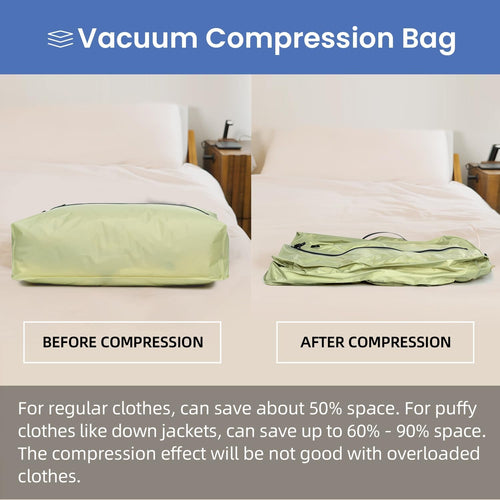 Reusable Compression Packing Cubes, Waterproof Heavy Duty Travel Luggage Organizers, Extra Large Space Saving Storage Bags for Suitcase, Backpack and Carry-On Essentials